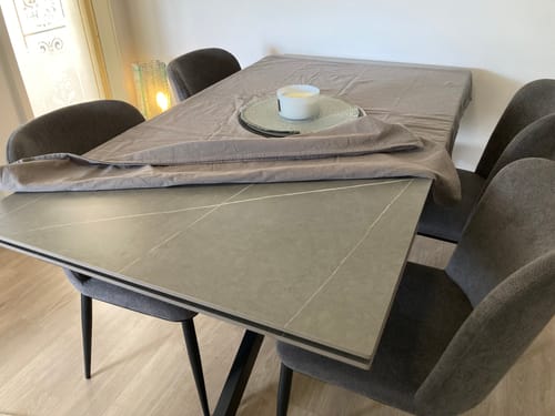 Customer photo review of Naim Extension Dining Table - Bulgarian Grey Ceramic