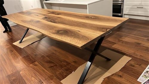 Customer photo review of Bestseller Eva Extendable Dining Table in Solid Walnut