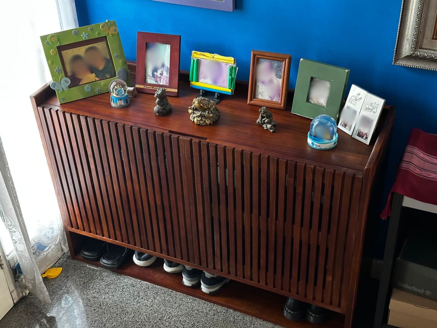 Customer photo review of Custom-Made | Medium Size Teak Shoe Cabinet