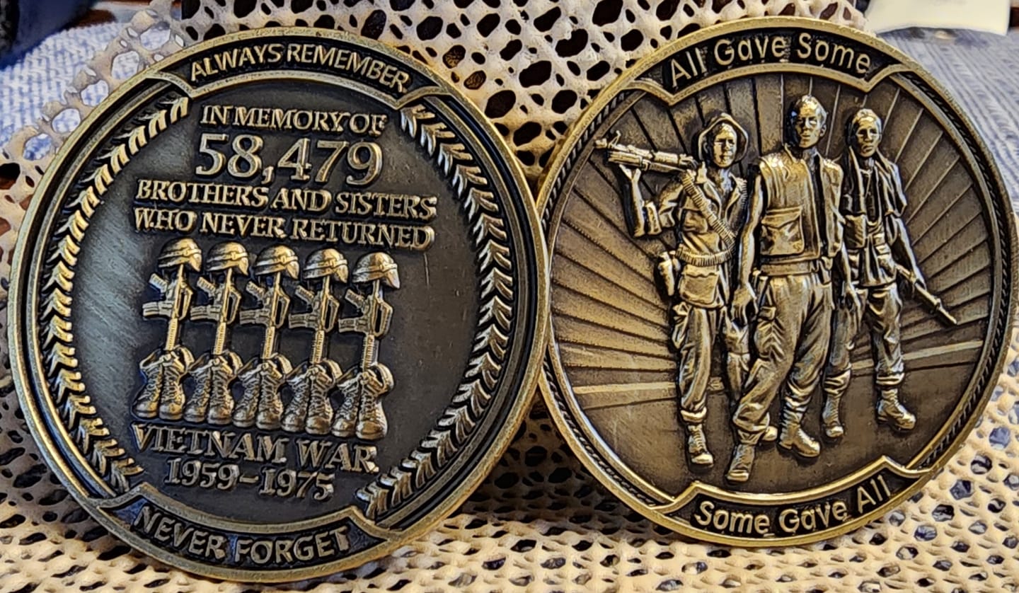 Customer photo review of Vietnam Veteran Coin