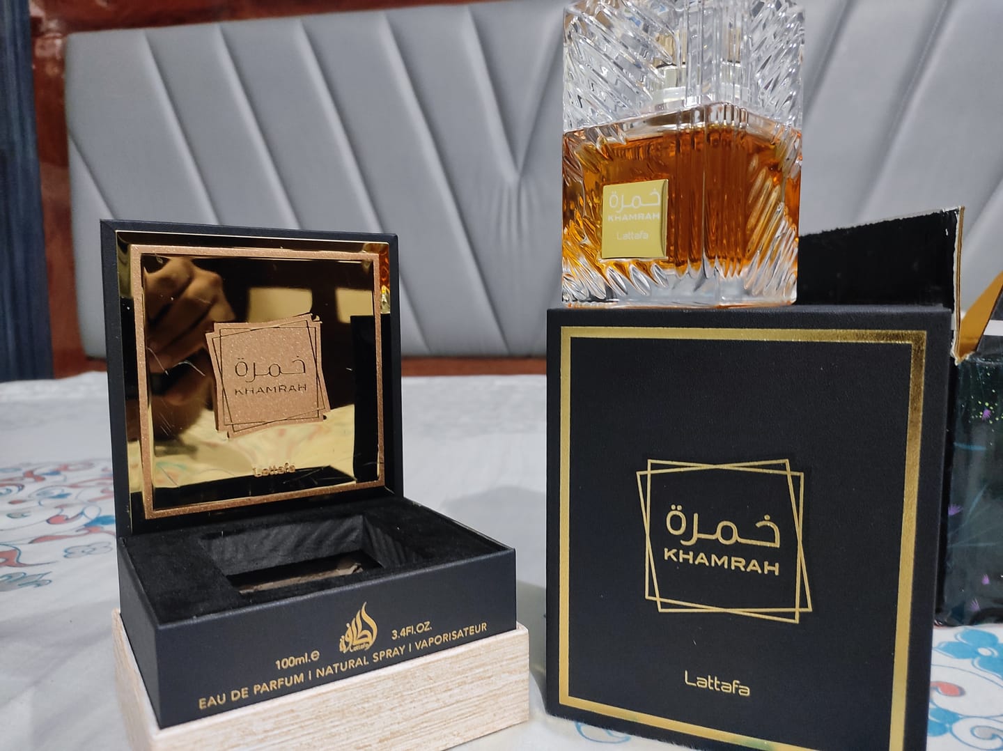 Customer photo review of Lattafa Khamrah Eau De Parfum For Unisex