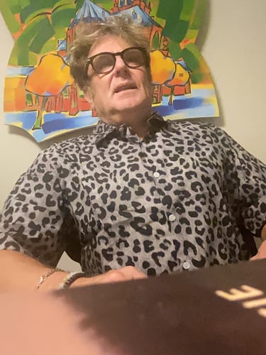 Customer photo review of Chemise décontractée à manches courtes en coton pour hommes à imprimé animal léopard blanc guépard rock