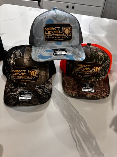 Customer photo review of Custom Leather Patch Hats Richardson CAMO Laser Engraved