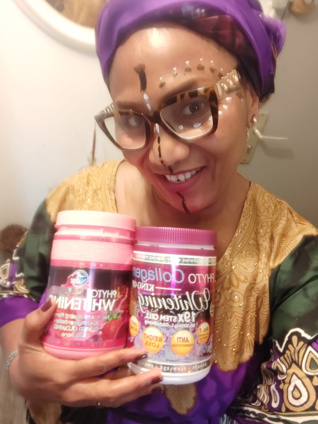 Customer photo review of POUDRE PHYTO COLLAGEN WHITENING