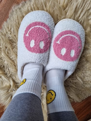 Customer photo review of Happy Face Slippers