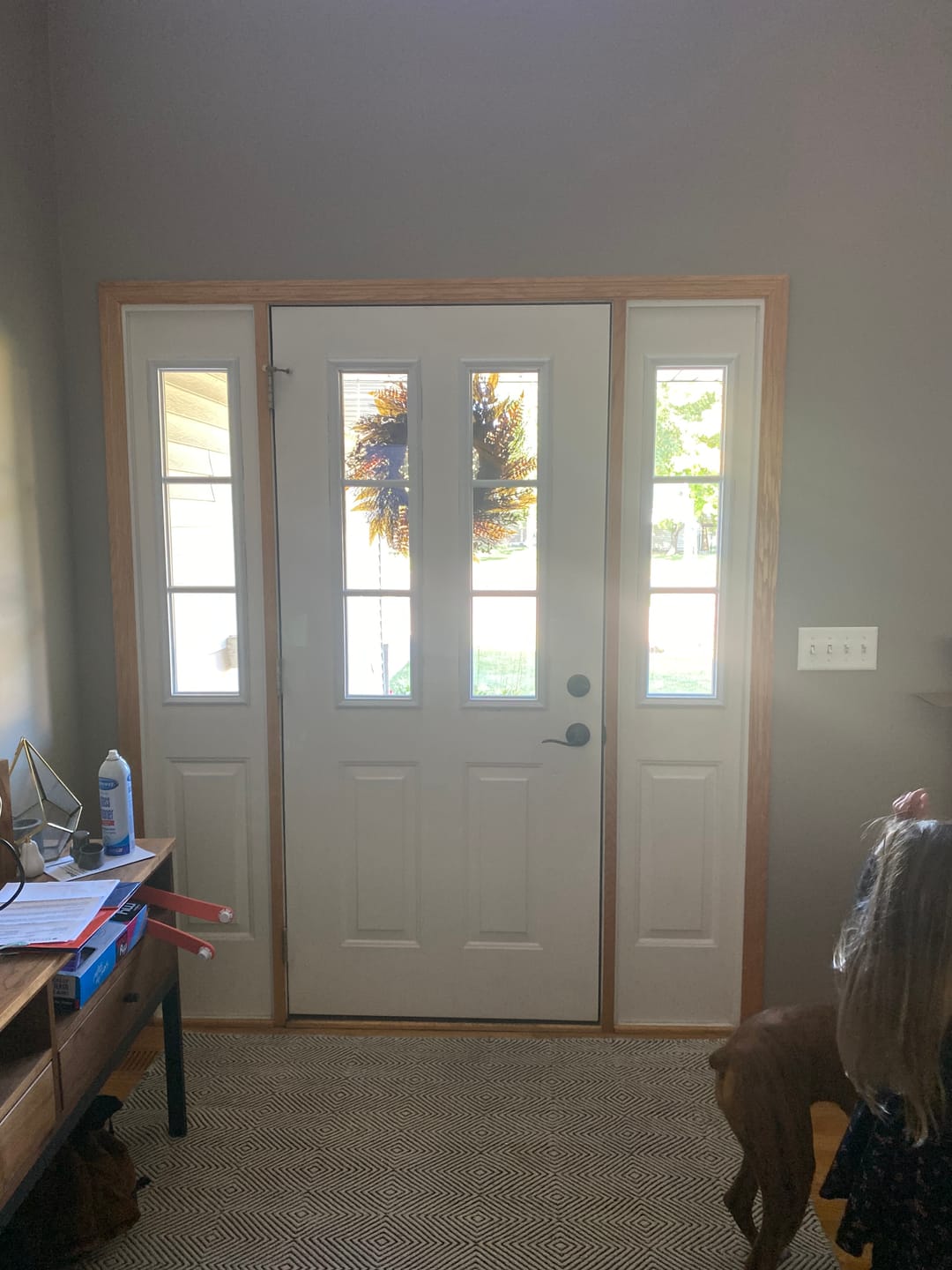 Customer photo review of Clear 3 Lite Glass and Frame Kit (Half Sidelite 10" x 38" Frame Size)