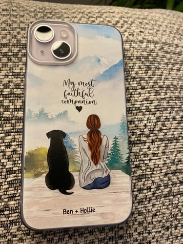 Customer photo review of Together with my pet - Personalised Phone Case