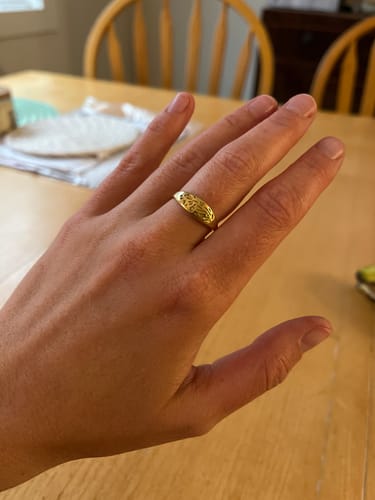 Customer photo review of Flora Ring - Gold