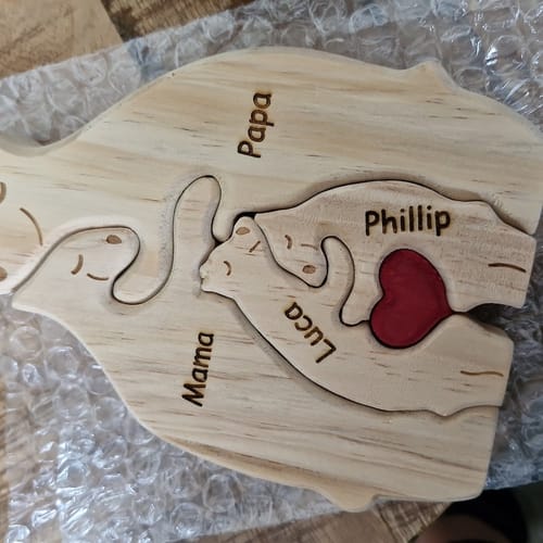 Customer photo review of Wooden Bears - Family Puzzle