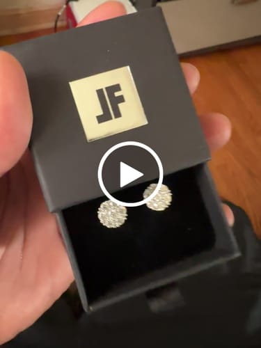 Customer video review of 1.40 Carat Certified VVS1 Moissanite Cluster Earrings