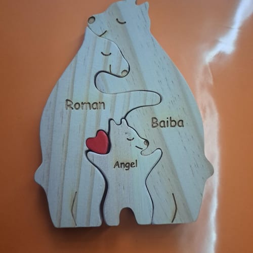 Customer photo review of Wooden Bears - Family Puzzle