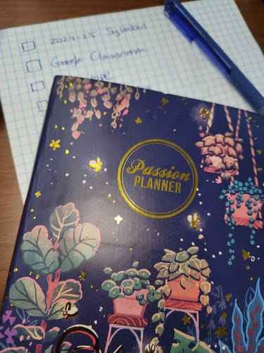 Customer photo review of Weekly 2024-2025 Planner - Enchanted Greenhouse