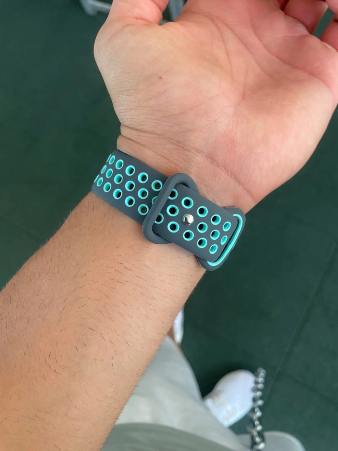 Customer photo review of Apple Watch Silicone Band - Soft Breathable Design