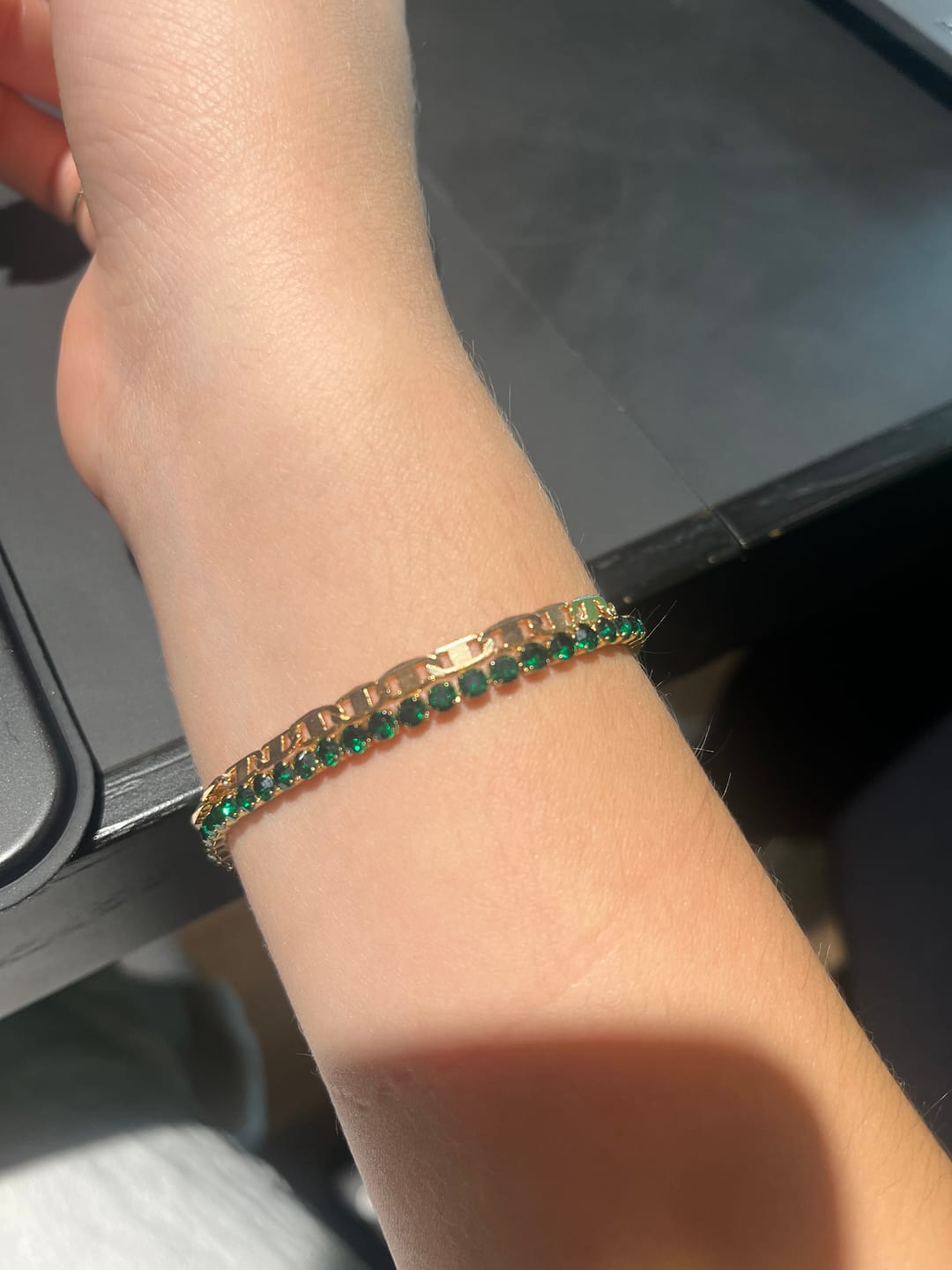 Customer photo review of Hi-Life Tennis Armband 14K Vergoldet