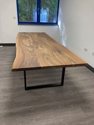 Customer photo review of Bestseller Eva Extendable Dining Table in Solid Walnut