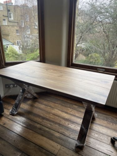Customer photo review of Bestseller Eva Extendable Dining Table in Solid Walnut