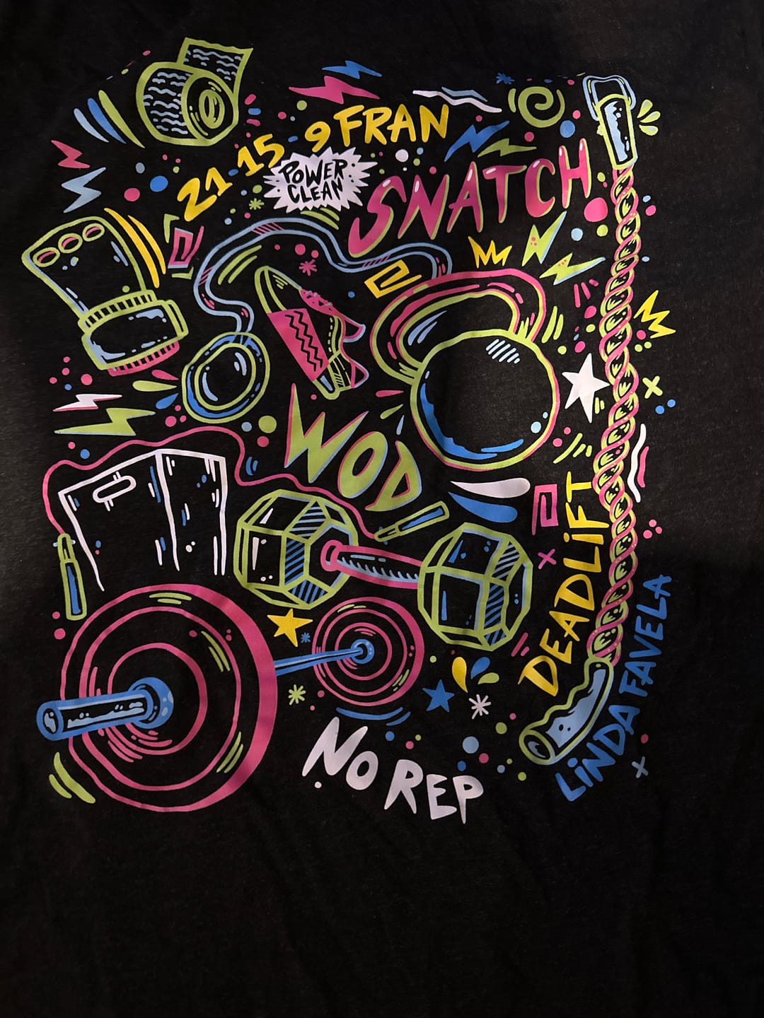 Customer photo review of WORKOUT T-SHIRT - BLACK/NAVY