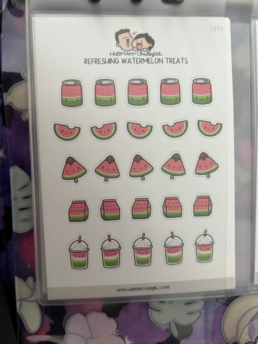 Customer photo review of Refreshing Watermelon Treats Planner Stickers