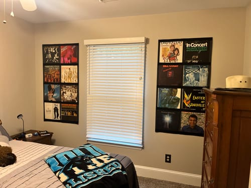 Customer photo review of 12" Vinyl Record Display Frame - LP Wall Storage