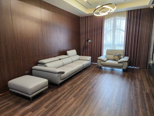 Customer photo review of Sofa văng da sang trọng PERRY 3 chỗ tựa gật gù