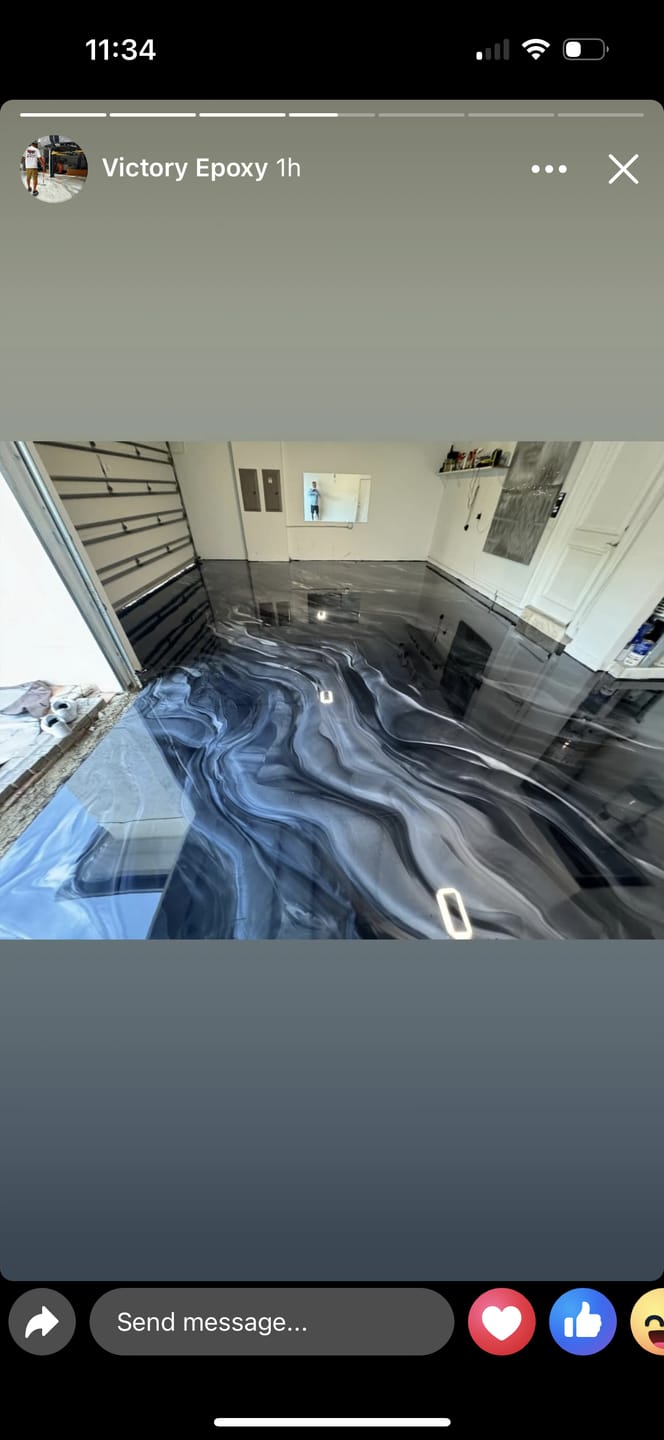 Customer photo review of Epoxy Floors Kit - Rockhard USA 3 Gal. Kit