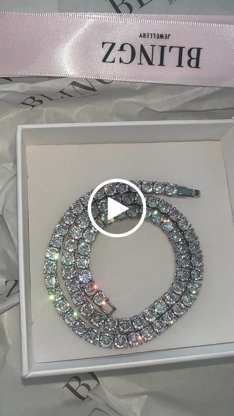 Customer video review of TATIANA TENNIS NECKLACE - SILVER