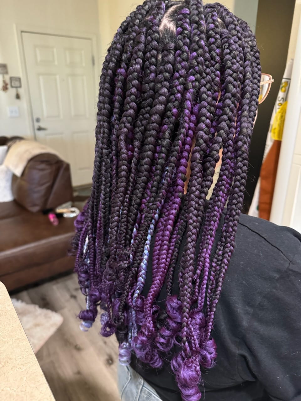 Customer photo review of Ali Tress Synthetic Ez X WaterTex Pre Stretched Braids 3X 54"