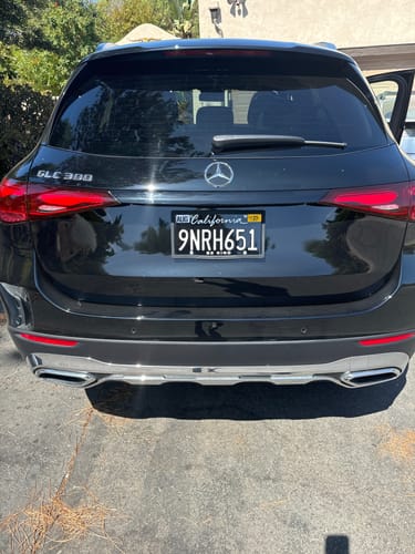 Customer photo review of BLACK CALIFORNIA LICENSE PLATE IN TWO LINES - BLACK WITH WHITE TEXT 6"x12" (156.5mm x 305mm)