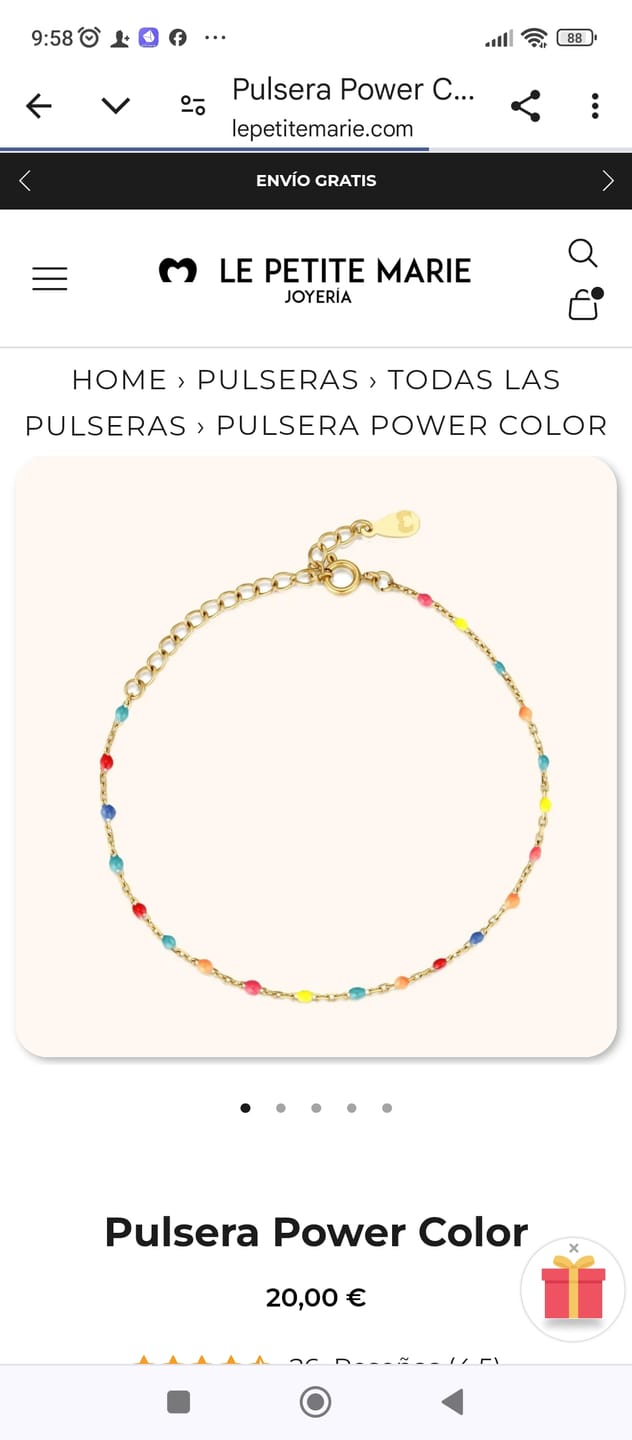 Customer photo review of Collar Letras ABC