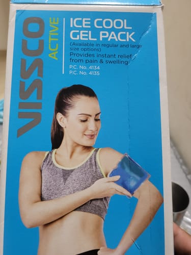 Customer photo review of Icecool Gel Pack | Re-Freezable for Instant Pain Relief & Swelling (Blue)