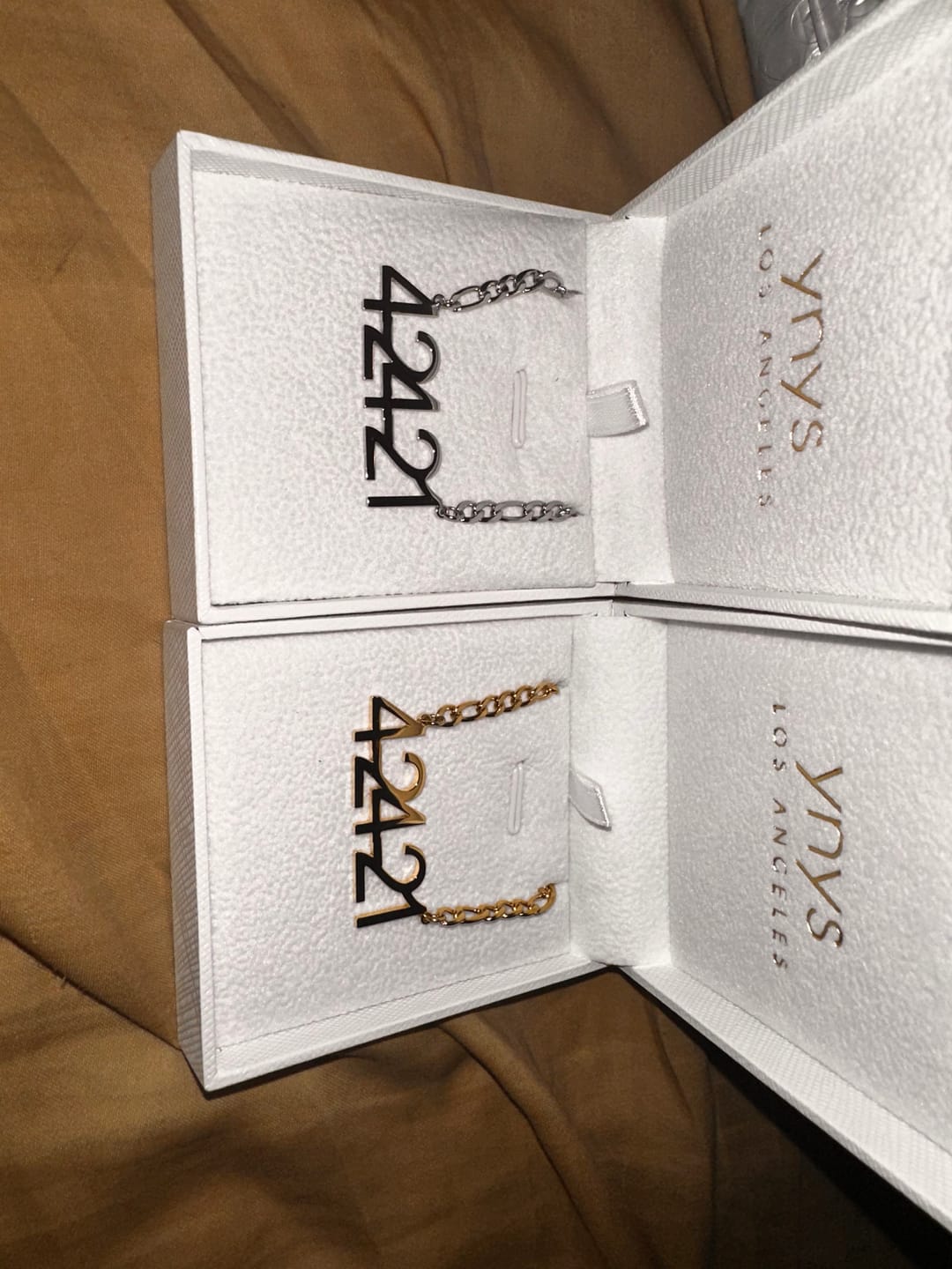 Customer photo review of LUX Name Necklace