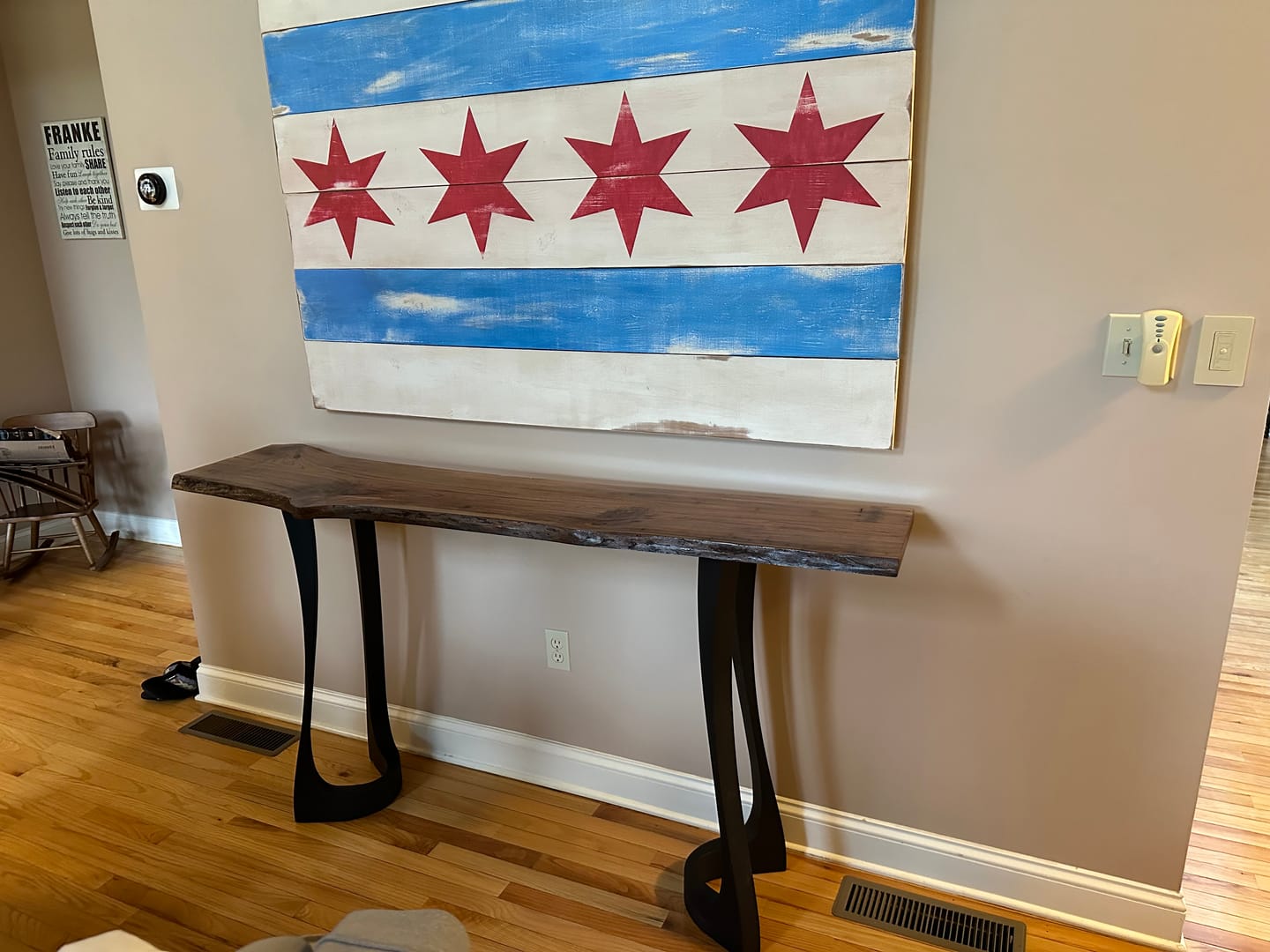 Customer photo review of Counter Table Legs 605 Uzar 34H for Live Edge Tabletop