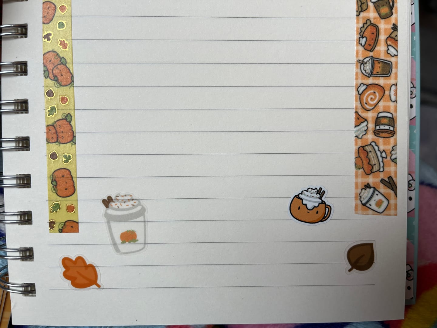 Customer photo review of Pumpkin Spice Latte Planner Stickers