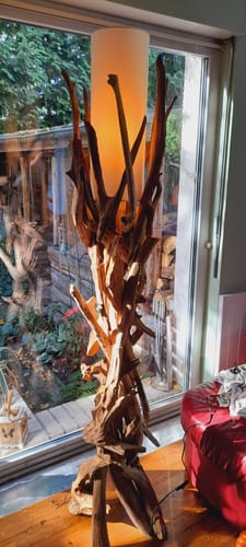 Customer photo review of Treibholz Stehlampe VILLA Lampenschirm Natur