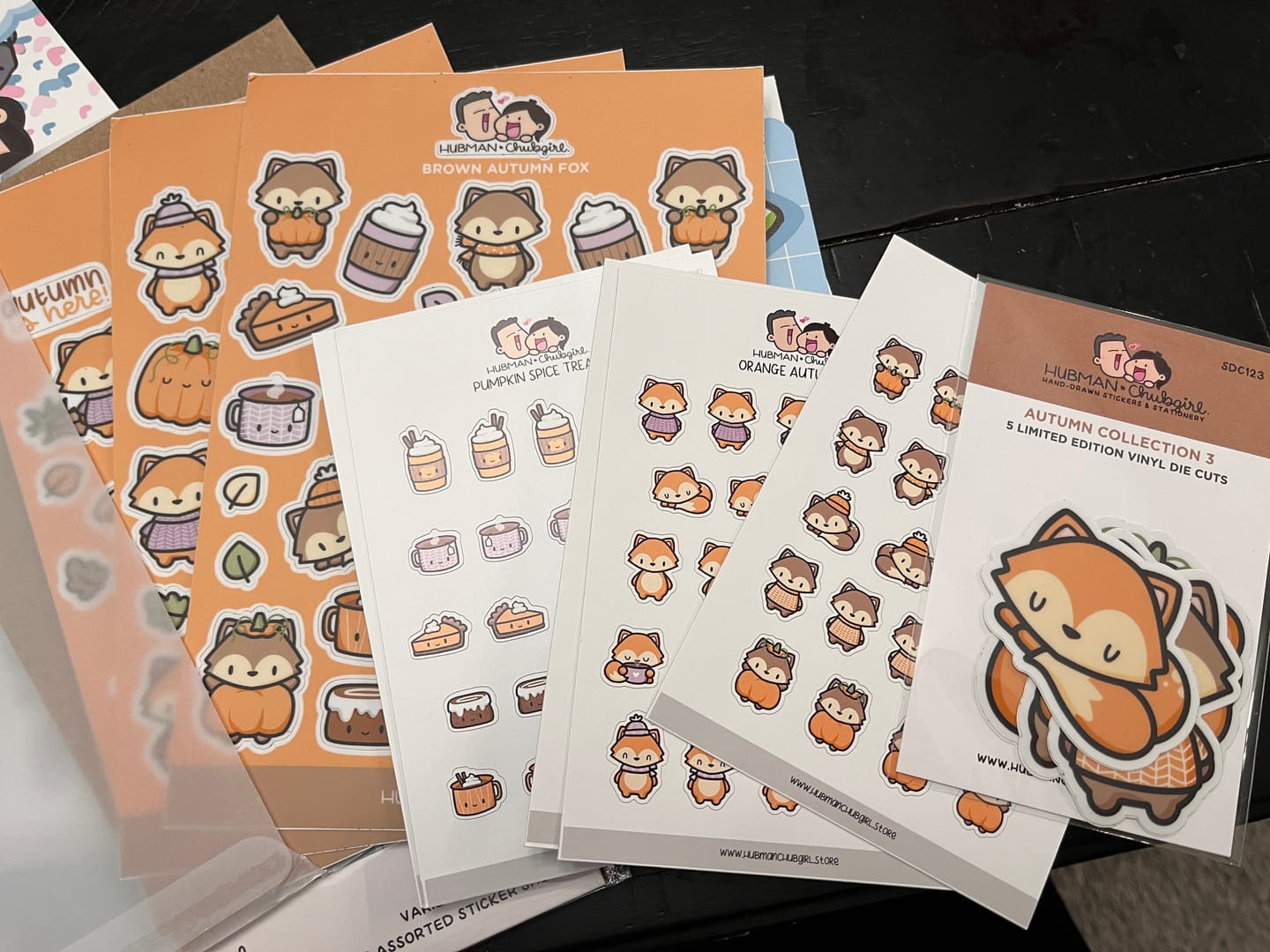 Customer photo review of Autumn Foxes Sticker Set