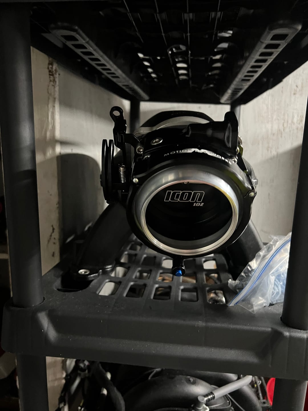 Customer photo review of ICON 102/105mm Cable Drive Throttle Body (Black) w/ Interchangeable Connection