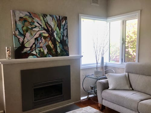 Customer photo review of Eucalypt Forest -  Original Abstract Australian Bush Nature Painting Stretched Canvas Or Art Print - Nature Wall Art