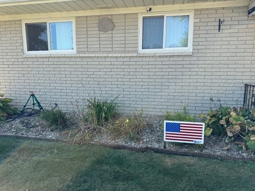 Customer photo review of American BUILT Lawn Sign 🇺🇸