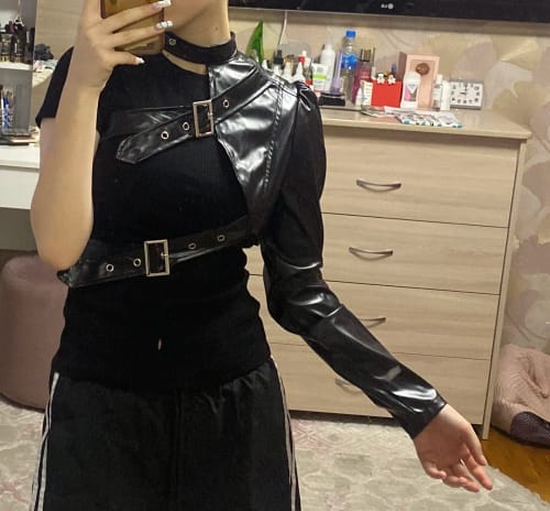 Customer photo review of PU Jacket One Shoulder