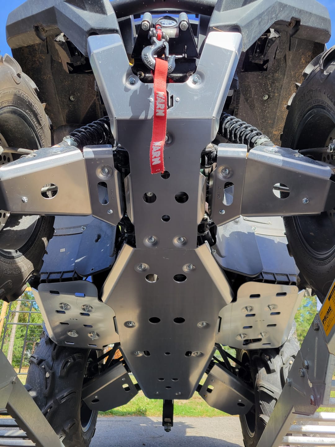 Customer photo review of Complete Aluminum Skid Plates for Yamaha Grizzly 550/700