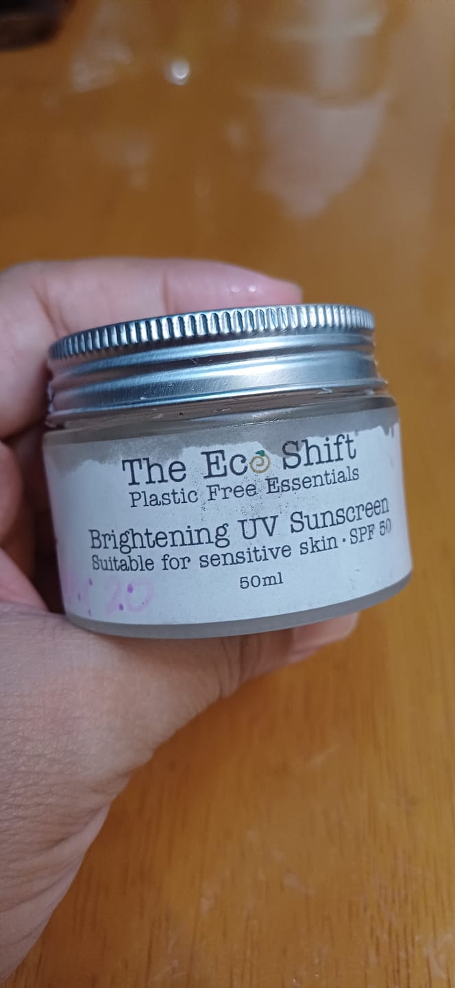 Customer photo review of Brightening UV Sunscreen & Skin Primer with SPF 50
