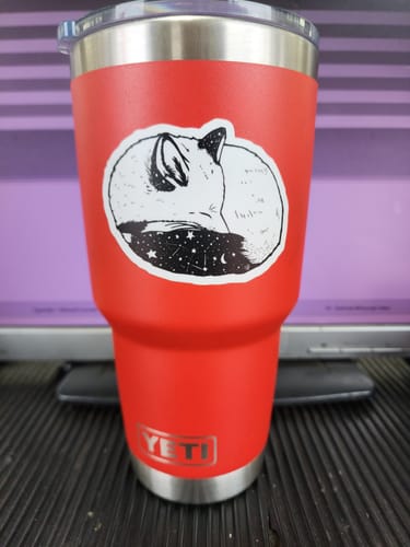 Customer photo review of Sleeping Fox Sticker