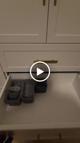 Customer video review of 30" Wide Tall Pantry Cabinet - With Drawers - Thermofoil Doors