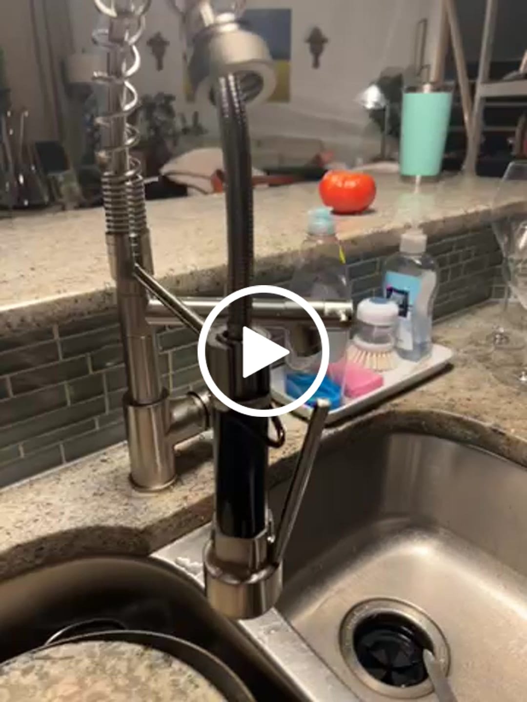 Customer video review of Spiro Single-Hole Dual Handle Kitchen Faucet with Pull-Down Spring Spout