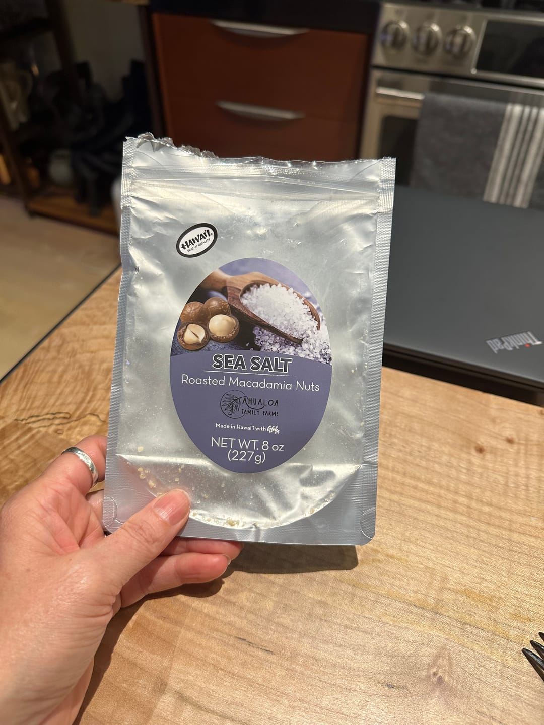 Customer photo review of Sea Salt Macadamia Nuts
