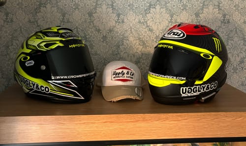 Customer photo review of Helmet Sticker Pack