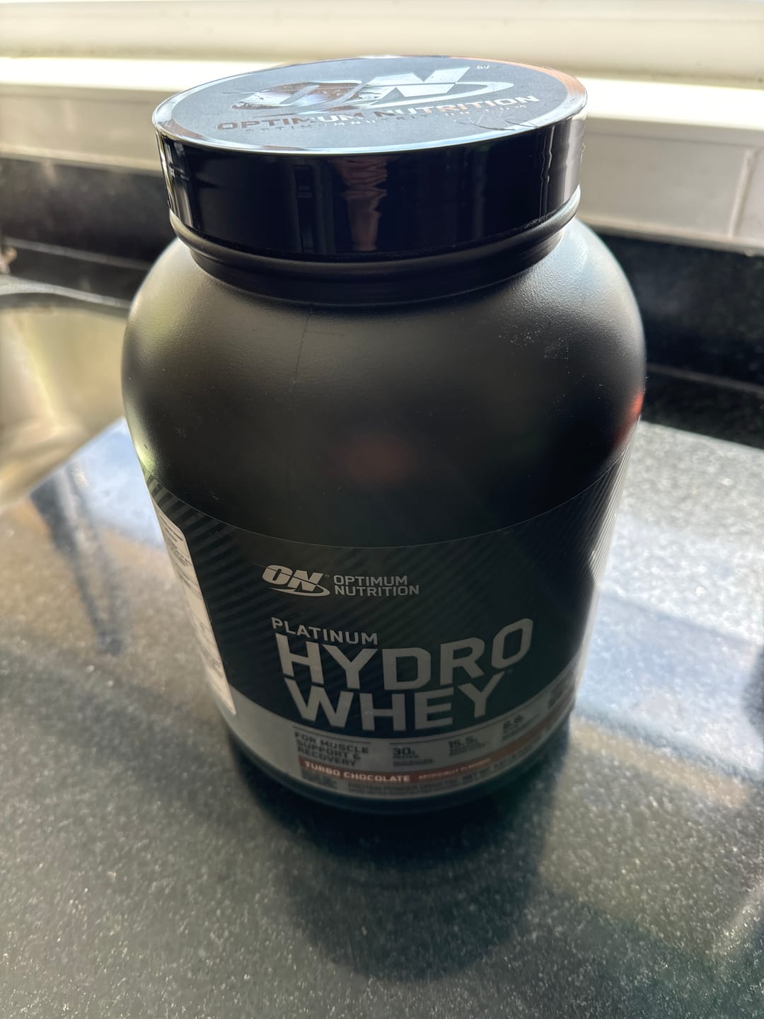 Customer photo review of Optimum Nutrition Platinum Hydrowhey Proteina Hidrolizada 40 Servicios