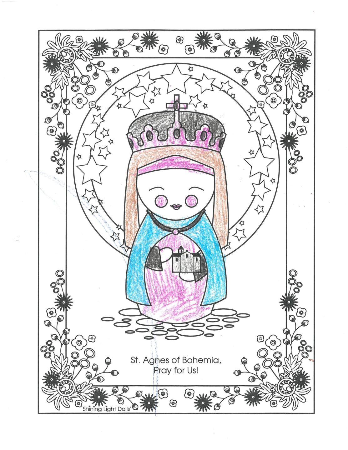 Customer photo review of September Saints Coloring Sheets - Digital Download