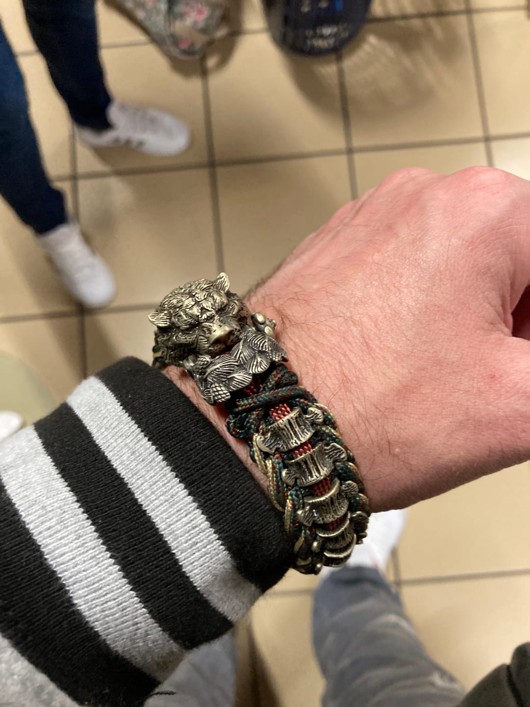 Customer photo review of Tiger Paracord Bracelet