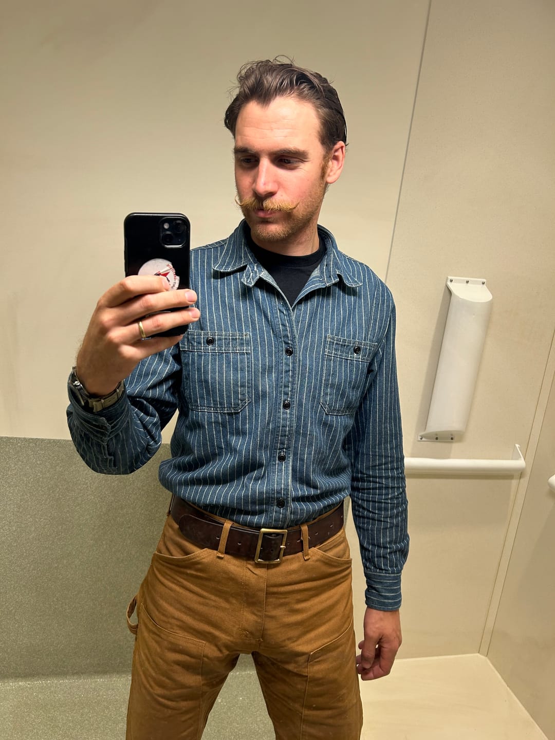 Customer photo review of 9 oz Wabash Vent Hole Work Shirt